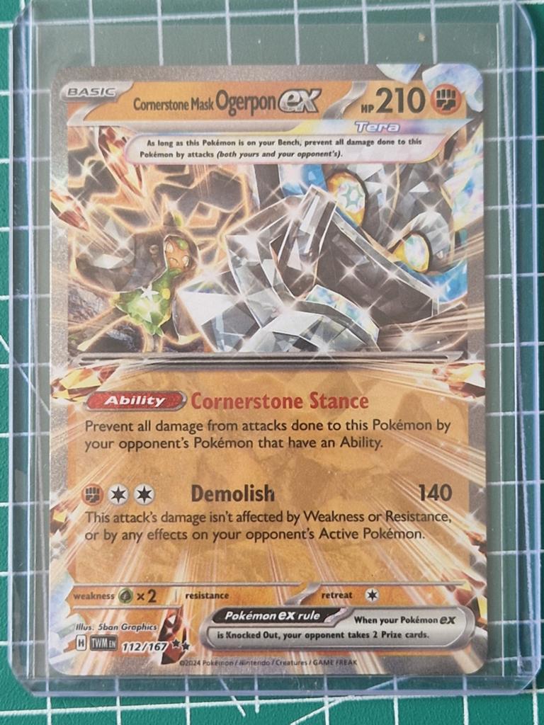 pokemon kaart,Cornerstone Mask Ogerpon EX, #112/167, Ophalen of Verzenden, Zo goed als nieuw