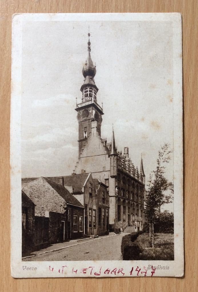 Veere, Stadhuis, Ophalen of Verzenden, 1920 tot 1940, Ongelopen, Zeeland