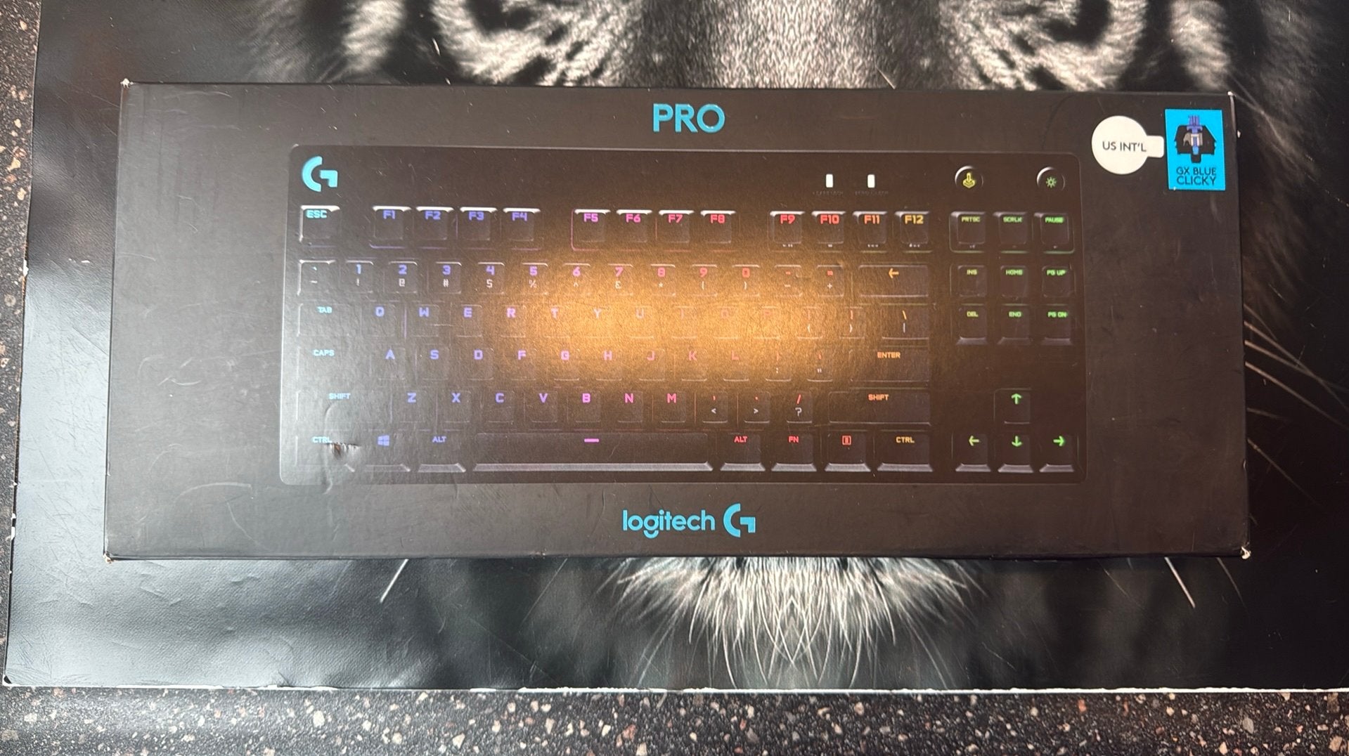 Logitech G Pro Gaming Toetsenbord - GX blue clicky, Gaming toetsenbord, Ophalen of Verzenden, Zo goed als nieuw, Qwerty