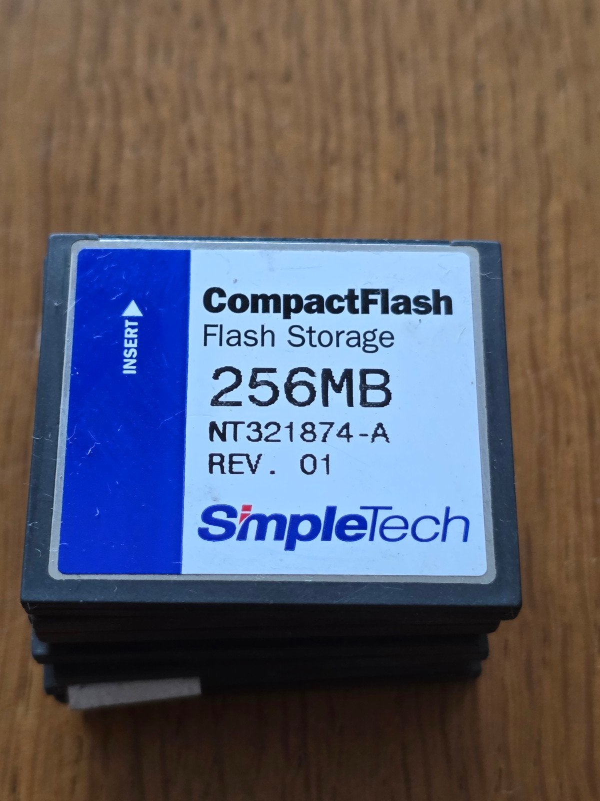 SimpleTech CompactFlash 256MB Flash Opslagkaart nt321874-a, Gebruikt, Minder dan 2 GB, Ophalen of Verzenden, Fotocamera