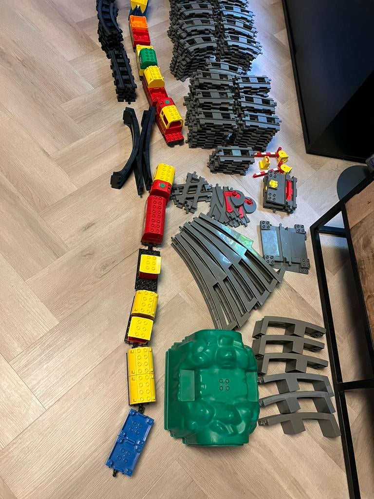 Originele LEGO Duplo rails en treinen 250+delig, Ophalen of Verzenden, Zo goed als nieuw, Duplo