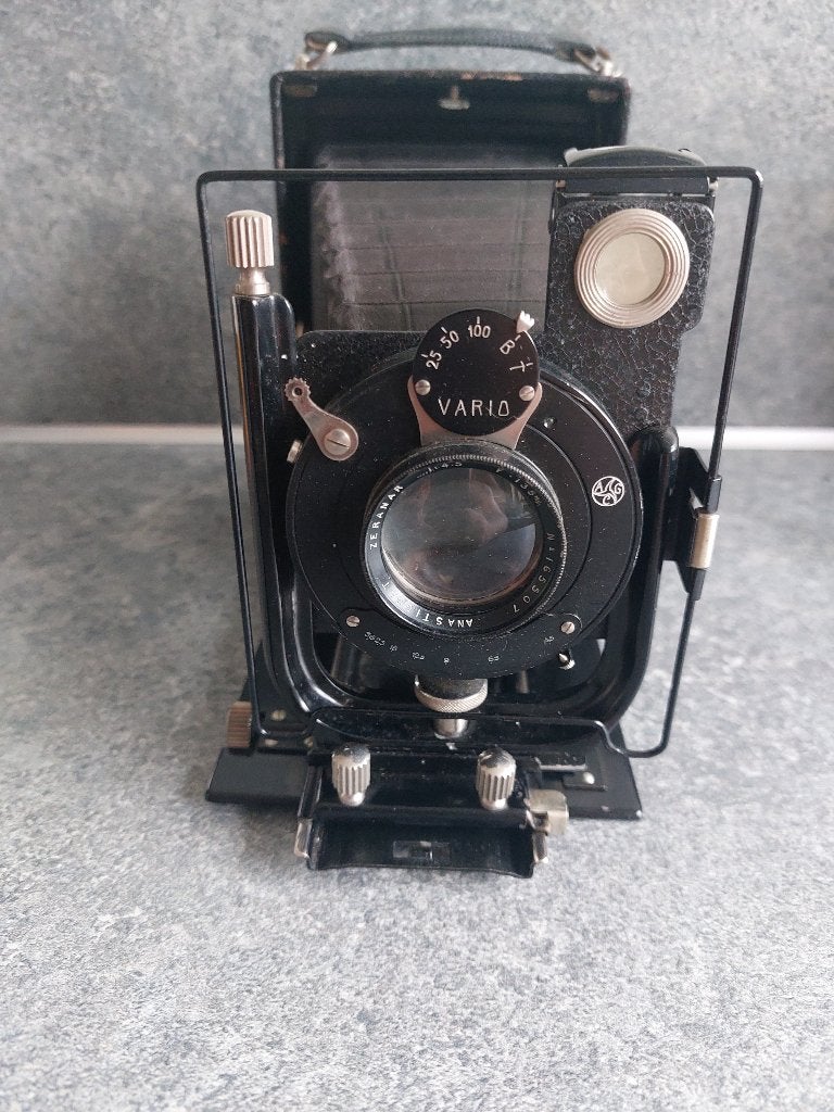 Antieke Franz Kochmann Enolde 9x12 balgcamera, Ophalen of Verzenden, Voor 1940, Fototoestel