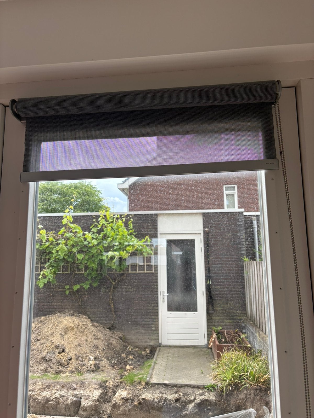 Sunway rolgordijn zonwerend, Doe-het-zelf en Verbouw, Rolluiken, Ophalen, Gebruikt, 200 cm of meer, Minder dan 100 cm