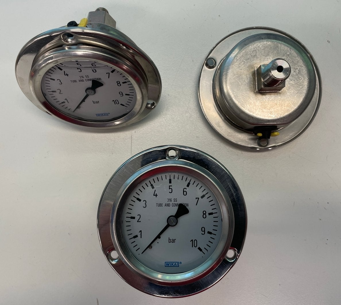 Wika drukmeter manometer paneel inbouw RVS, Ophalen of Verzenden, Zo goed als nieuw