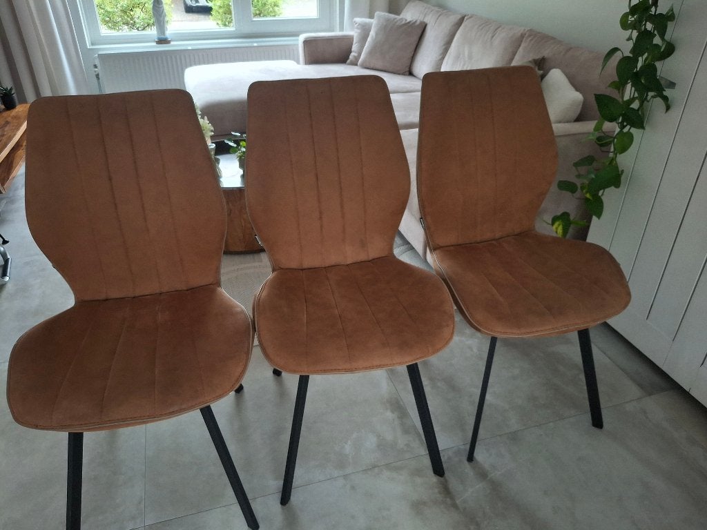 Eetkamer stoelen 3 stuks van Bommel, Ophalen, Overige materialen, Gebruikt, Overige kleuren