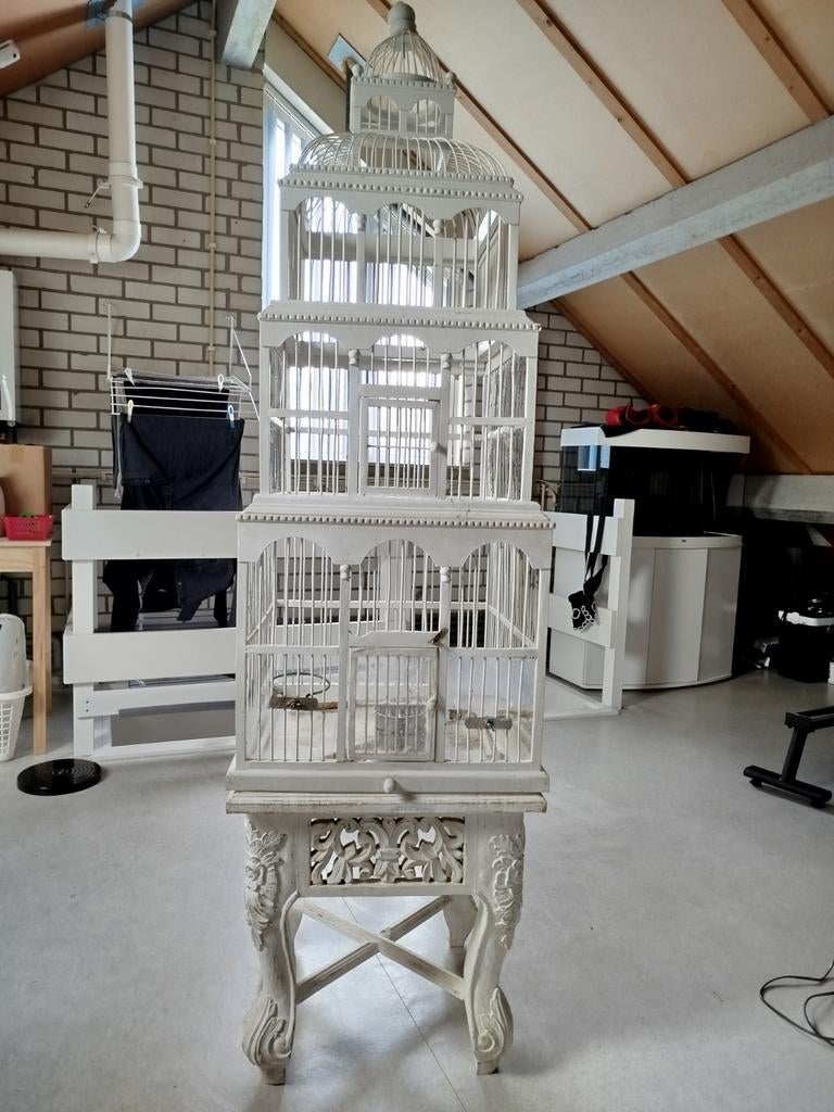 Unieke vogel Kooi, Dieren en Toebehoren, Ophalen, Zo goed als nieuw, Metaal, Vogelkooi