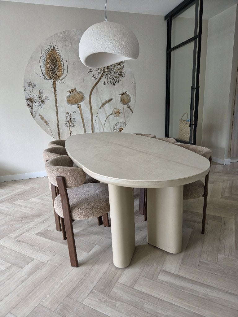 Goossens ovale eettafel Julan - Keramiek - 240 x 100 cm, Ophalen, Overige materialen, Gebruikt, 100 tot 150 cm