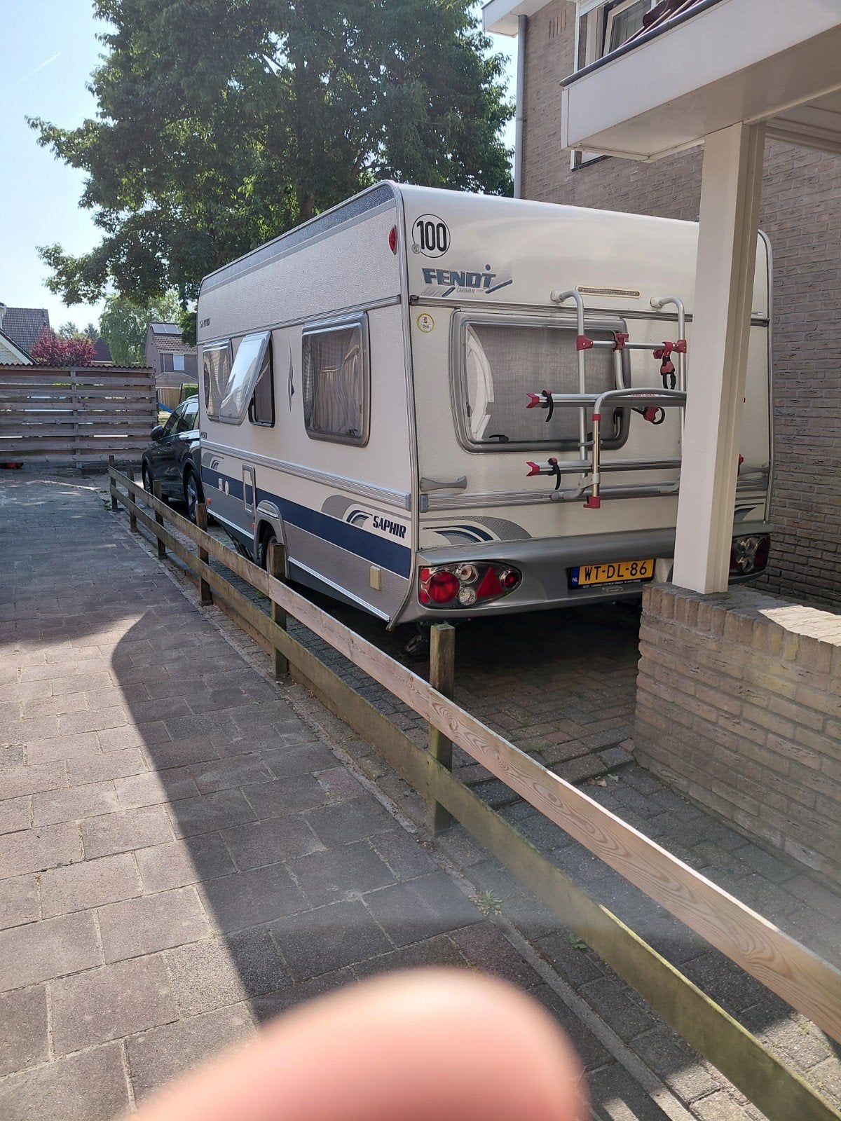 zeer nette fendt Saphir 450 incl mover, voortent en luifel, Caravans en Kamperen, Stacaravans, tot en met 4, Ophalen