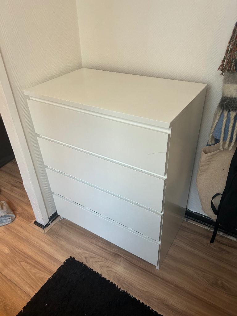 Witte ladekast, Huis en Inrichting, Ophalen, Gebruikt, 100 tot 150 cm, 50 tot 100 cm