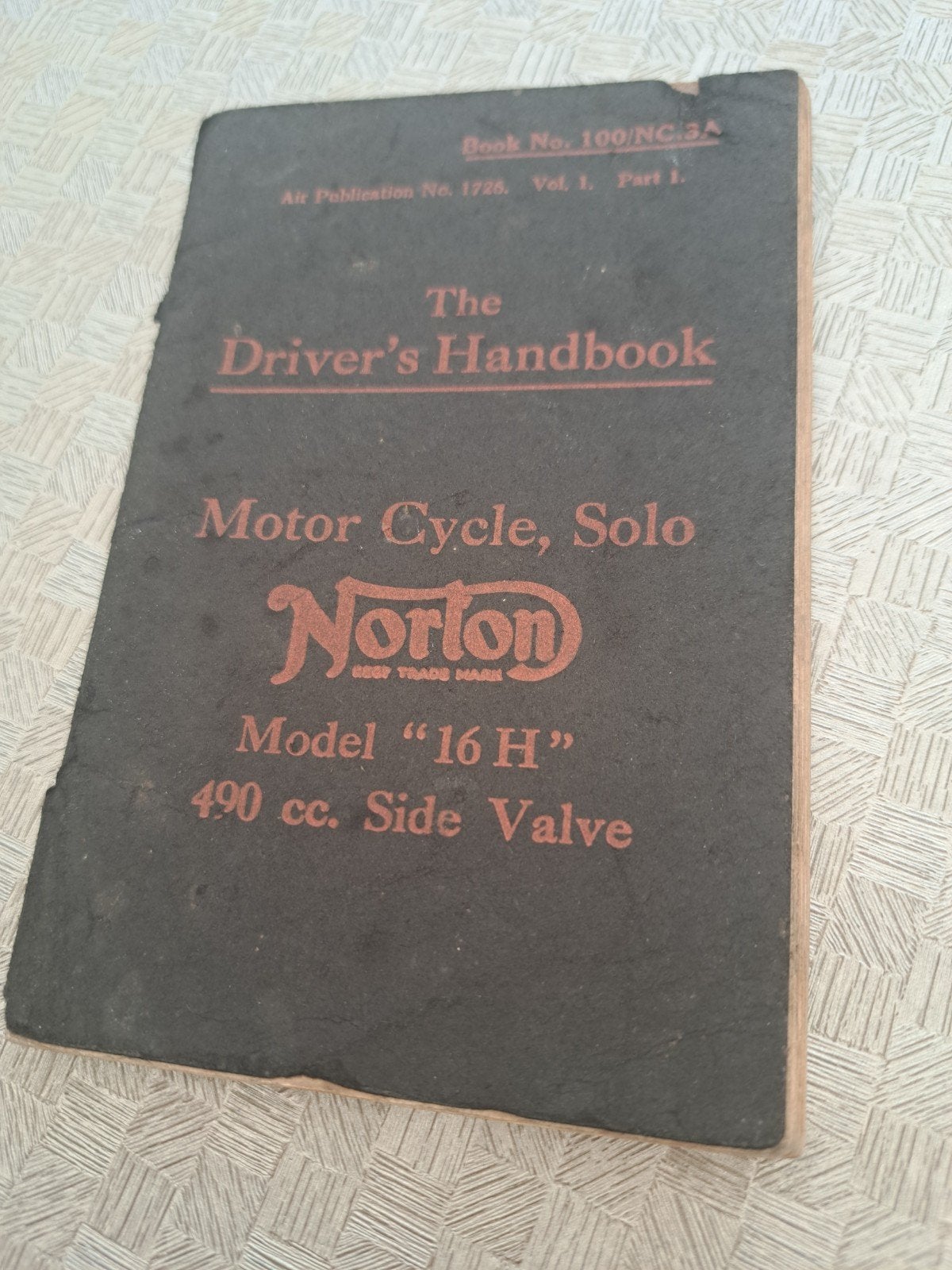 " NORTON " 16H  Drivers Handbook., Ophalen of Verzenden