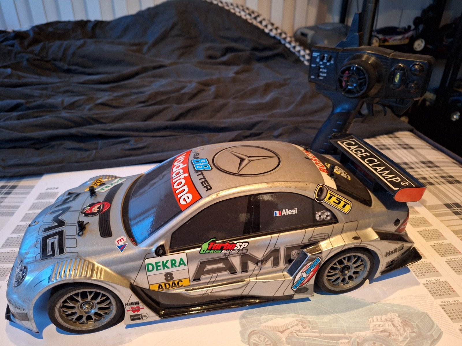 Tamiya Mercedes AMG C-klasse DTM RC Auto, Elektro, Gebruikt, Ophalen of Verzenden, Schaal 1:10