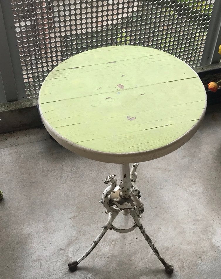 Vintage bistrotafel met gietijzeren onderstel, Ophalen