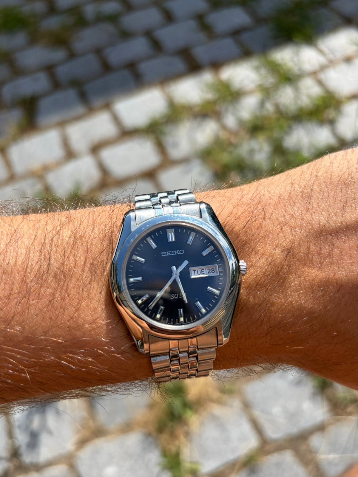 Seiko SQ Sports 50 7N48-8A00 Vintage – Mint Condition – 1996, Sieraden, Tassen en Uiterlijk, Horloges | Heren, Ophalen of Verzenden