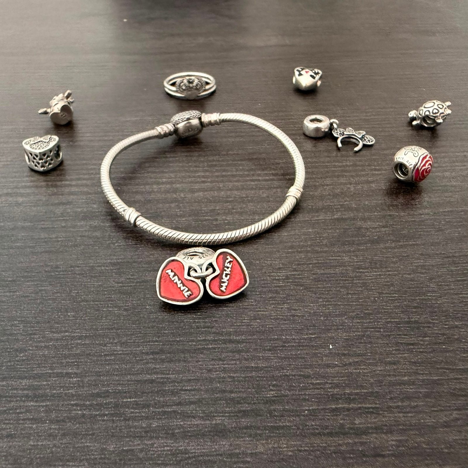 Pandora Bedels, Armband en Ringen, Gebruikt, Pandora, Ophalen of Verzenden, 4 bedels of meer