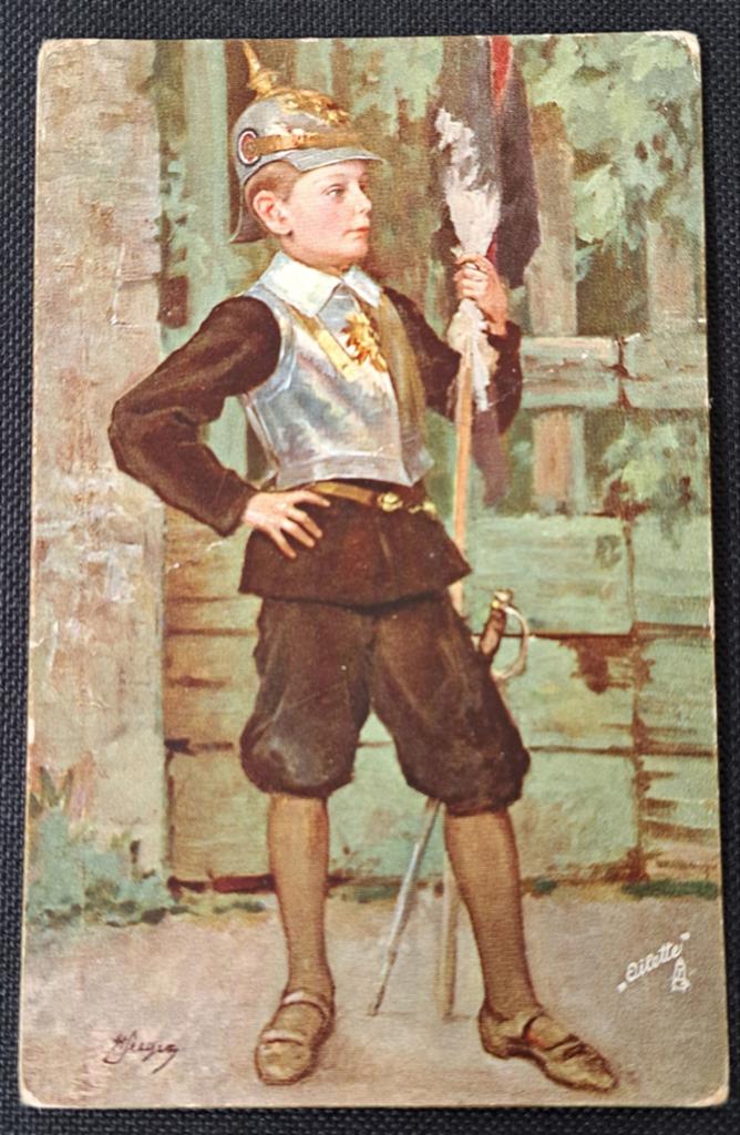 Ansichtkaart Oilette serie: in Militair Uniform - ongelopen, Verzamelen, Ophalen of Verzenden, Voor 1920, Gelopen, Overige thema's
