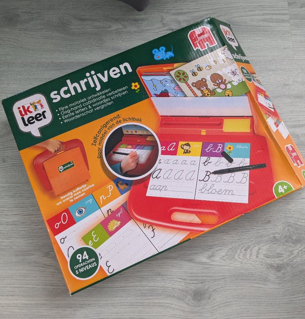 Jumbo ik leer schrijven, Ophalen, Zo goed als nieuw, Taal en Lezen, Met licht
