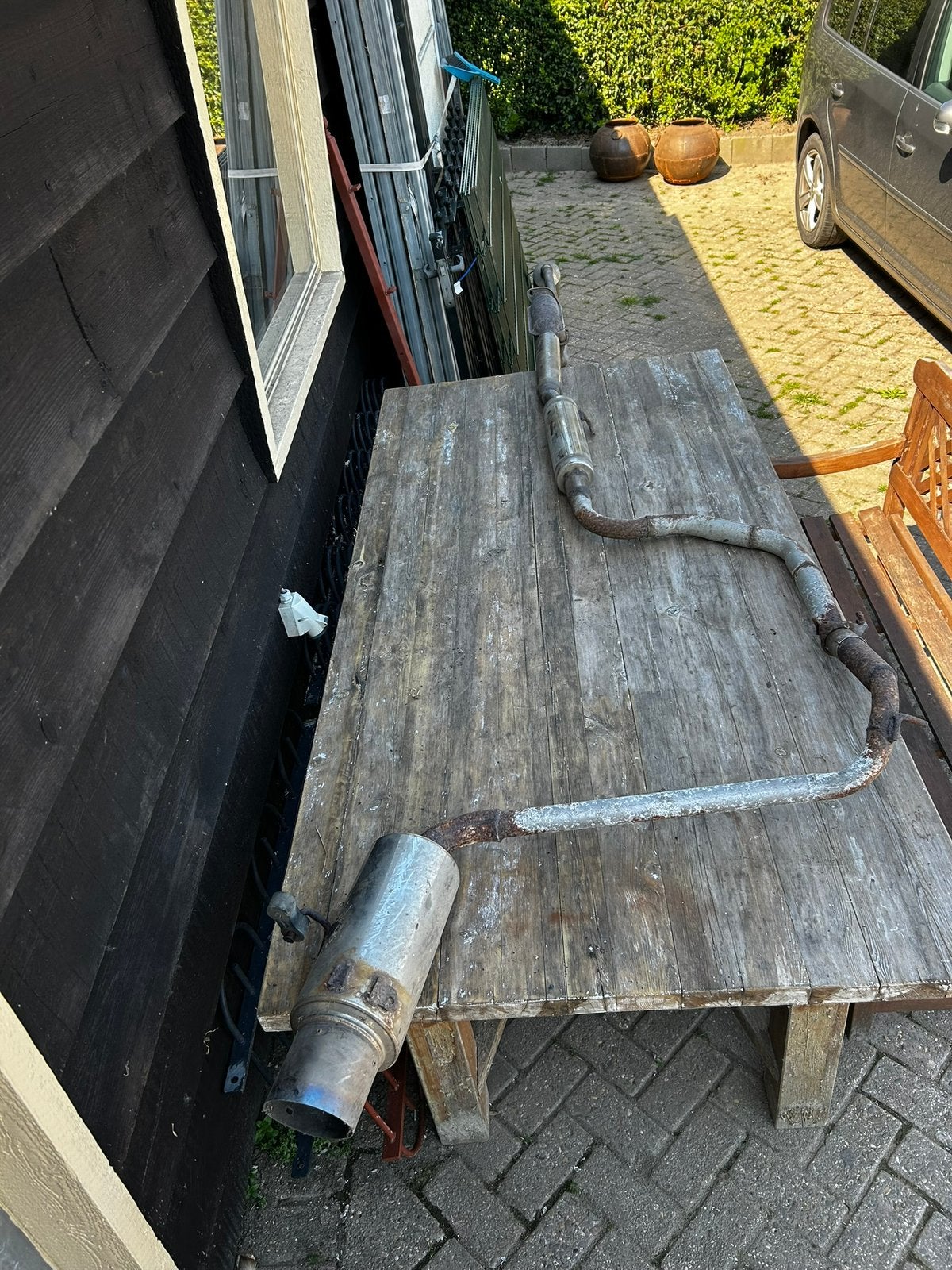 Complete uitlaat honda crx inclusief kat, Ophalen of Verzenden, Gebruikt, Honda