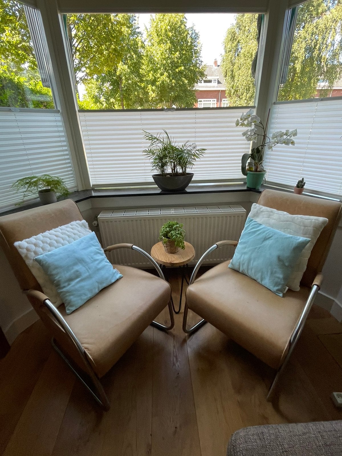 Mooie design lederen fauteuils Jess, Huis en Inrichting, Ophalen, Zo goed als nieuw, 75 tot 100 cm, 50 tot 75 cm