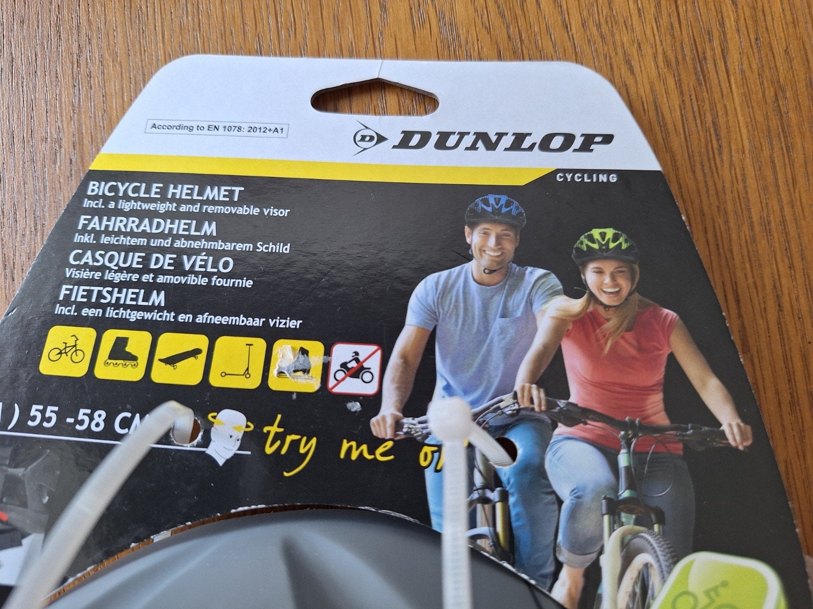 Dunlop fietshelm incl lichtgewicht en afneembaar vizier, Ophalen of Verzenden, Nieuw, Hondenkar