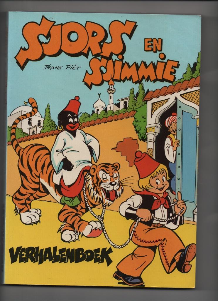 Frans Piet - Sjors en Sjimmie verhalenboek 5 - 1981 - softc, Gelezen, Eén stripboek, Ophalen of Verzenden, Frans Piët