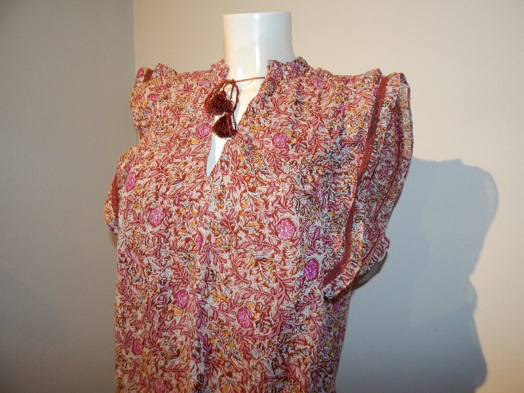 Co'couture 2 delig setje/ pakje top en rokje print klosjes38, Maat 38/40 (M), Kostuum of Pak, Co'couture, Zo goed als nieuw