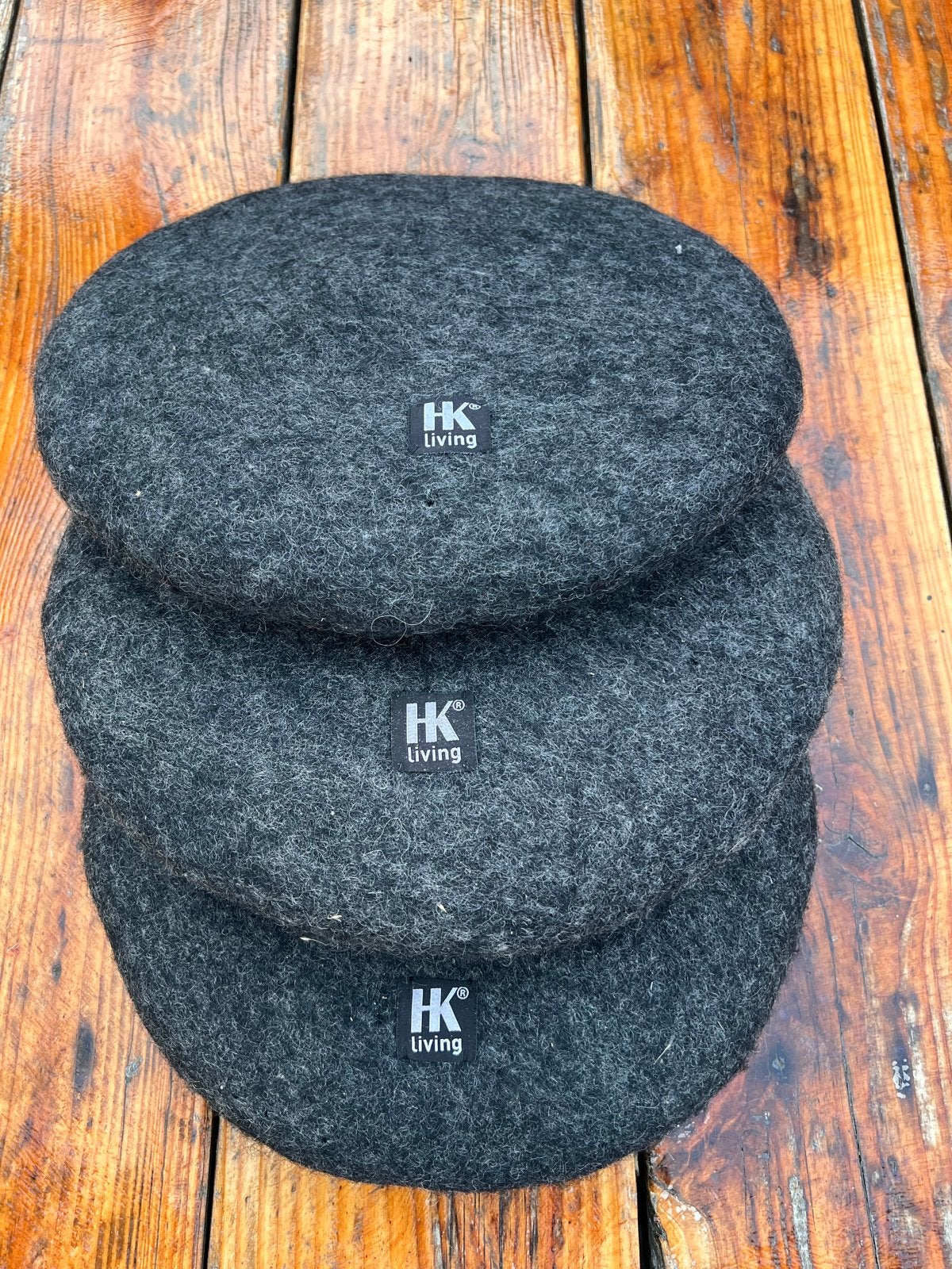 HKliving vilten zitkussens - 3 stuks, Huis en Inrichting, Woonaccessoires | Kussens, Ophalen of Verzenden, Zo goed als nieuw, Grijs