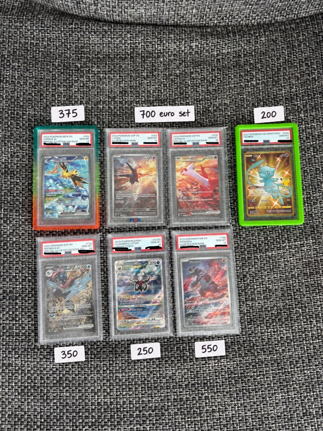 Pokémon PSA 10 Slabs Engels