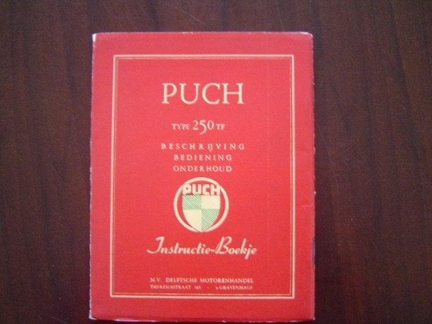 Puch 250TF motorfiets instructie boekje 250 Tf, Ophalen of Verzenden, Gelezen