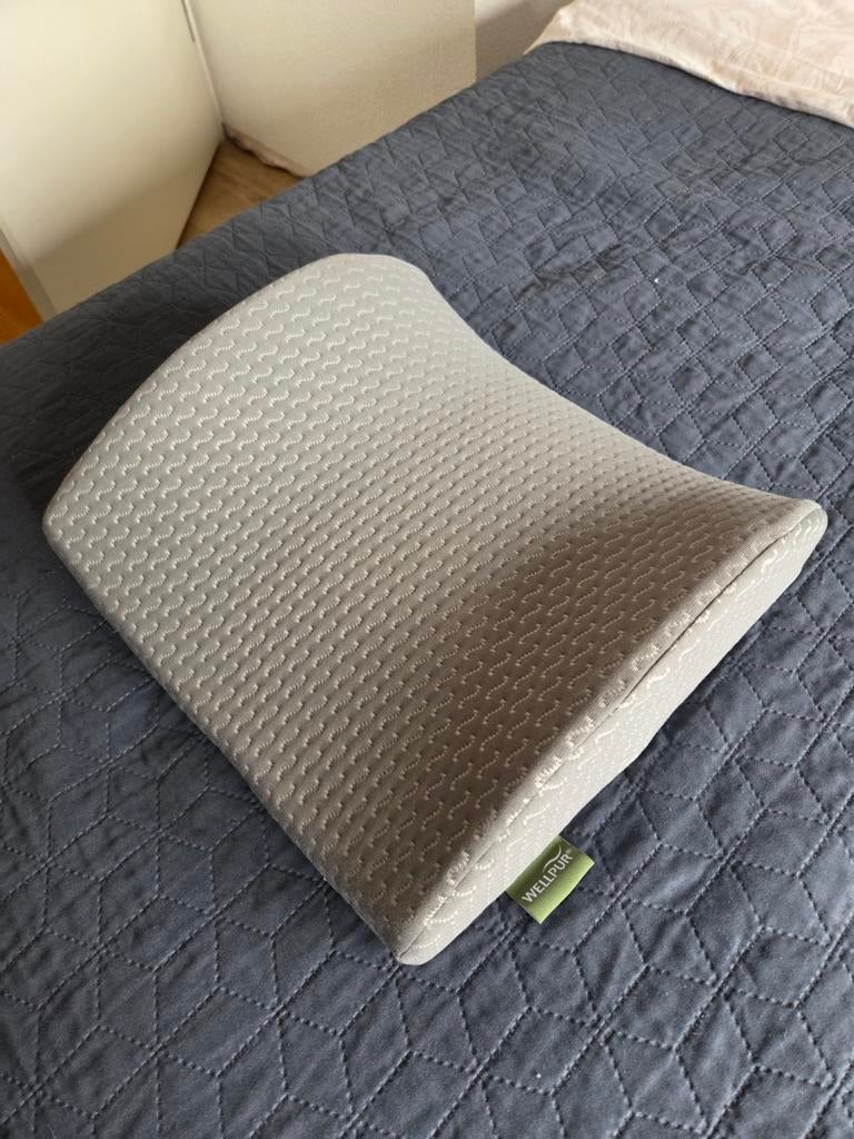 Wellpur Ergonomisch Rugkussen - Grijs, Ophalen of Verzenden, Nieuw, Grijs, Overige vormen
