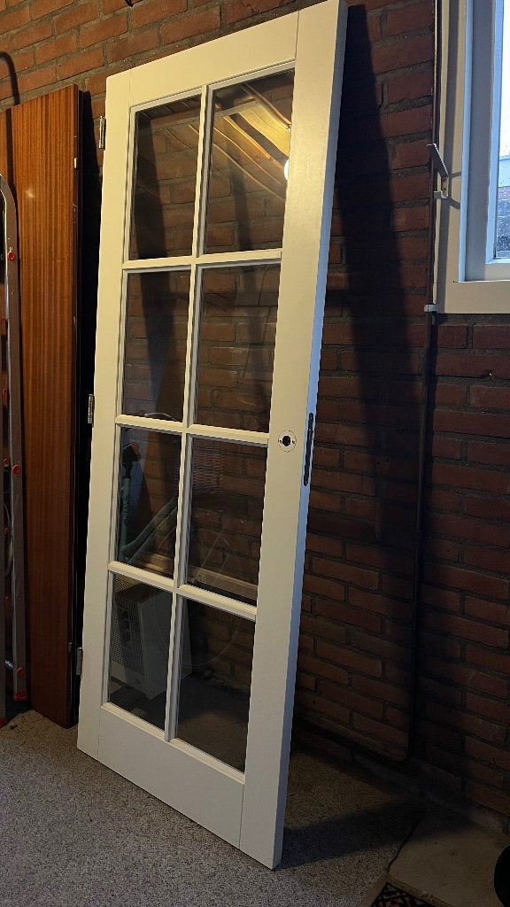 Binnendeur met glas, Doe-het-zelf en Verbouw, Ophalen, Minder dan 80 cm, Binnendeur, Zo goed als nieuw