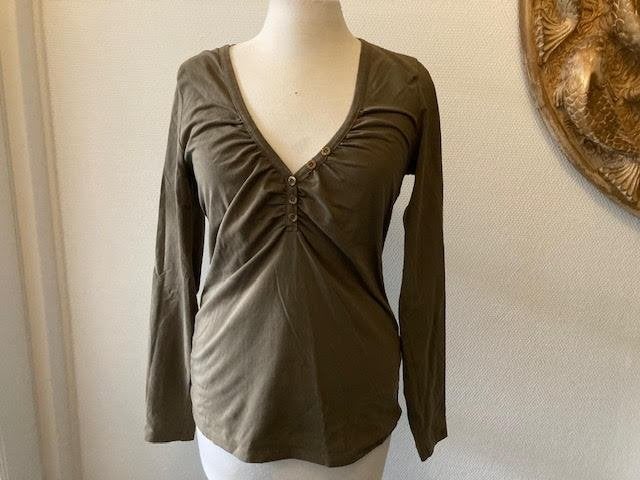 Mooi groen Tshirt met lange mouw, Kleding | Dames, Maat 38/40 (M), Ophalen of Verzenden, Zo goed als nieuw, Lange mouw