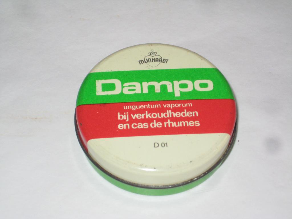 blikje dampo unguentum vaporum - mijnhardt medisch, Verzamelen, Ophalen of Verzenden, Zo goed als nieuw, Overige