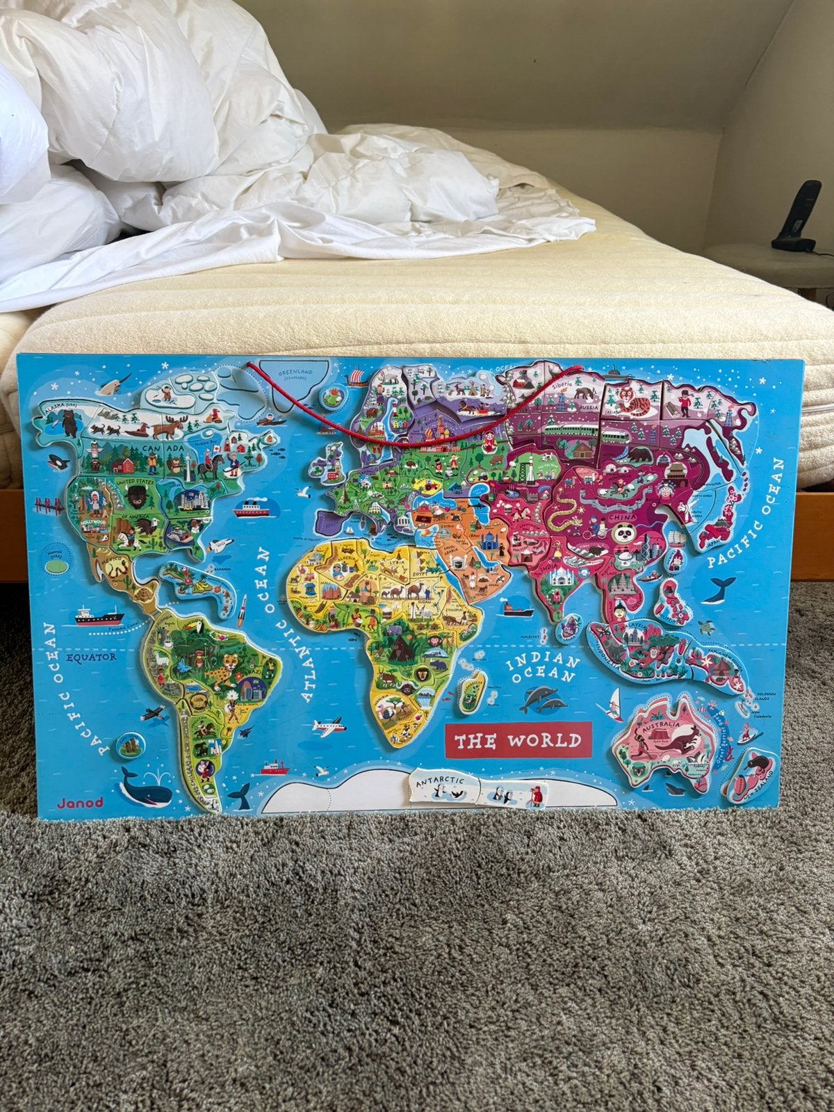 Magnetische landkaart kids, Diversen, Ophalen of Verzenden, Zo goed als nieuw, Accessoires