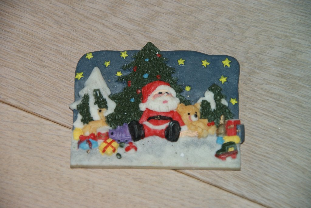 Te koop Plateau kerst kerstman kerstboom, beer, cadeau, rood, Ophalen of Verzenden