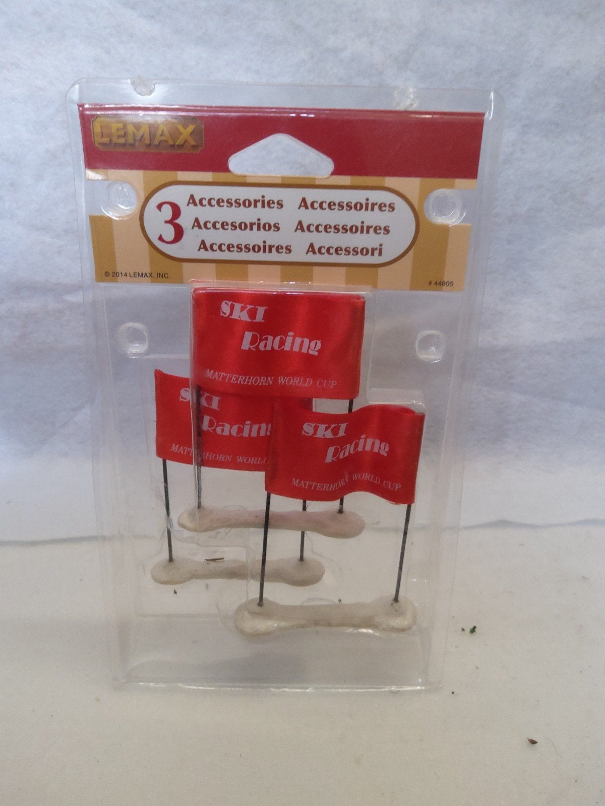 Lemax Ski Racing Vlaggen - Set van 3 (44805)  B3, Ophalen of Verzenden, Zo goed als nieuw