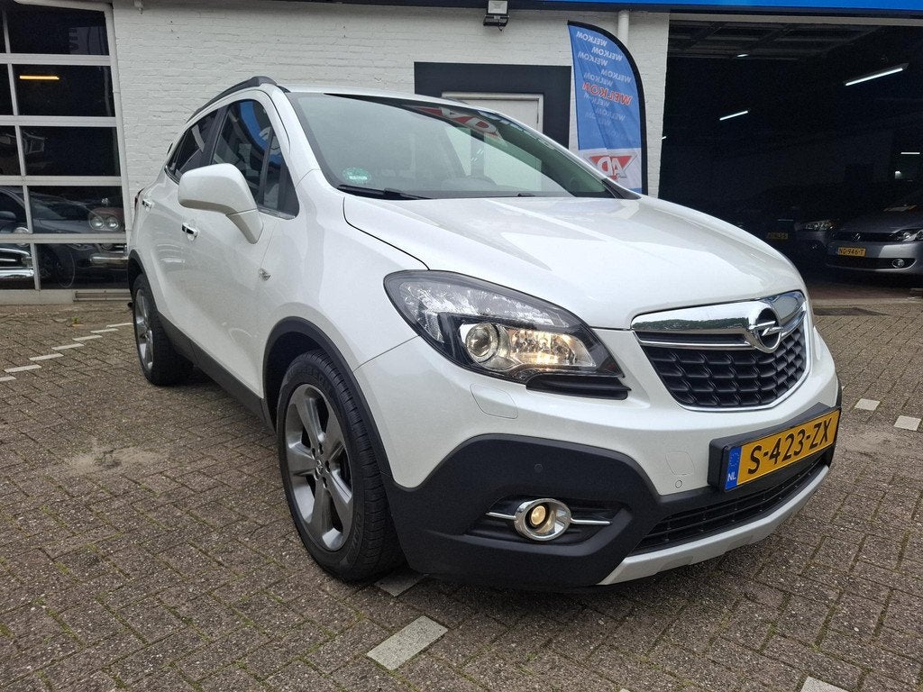 Opel Mokka 1.4 T Cosmo /Camera/Navi/Automaat/All season/Lm v, Gebruikt, Euro 6, 4 cilinders, Wit