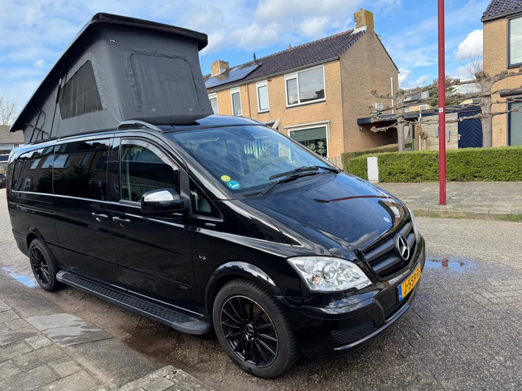 Mercedes-Benz Viano V6 2011 Zwart XXL versie, camper, Auto's, Mercedes-Benz, Automaat, Euro 5, Achterwielaandrijving, 8 stoelen