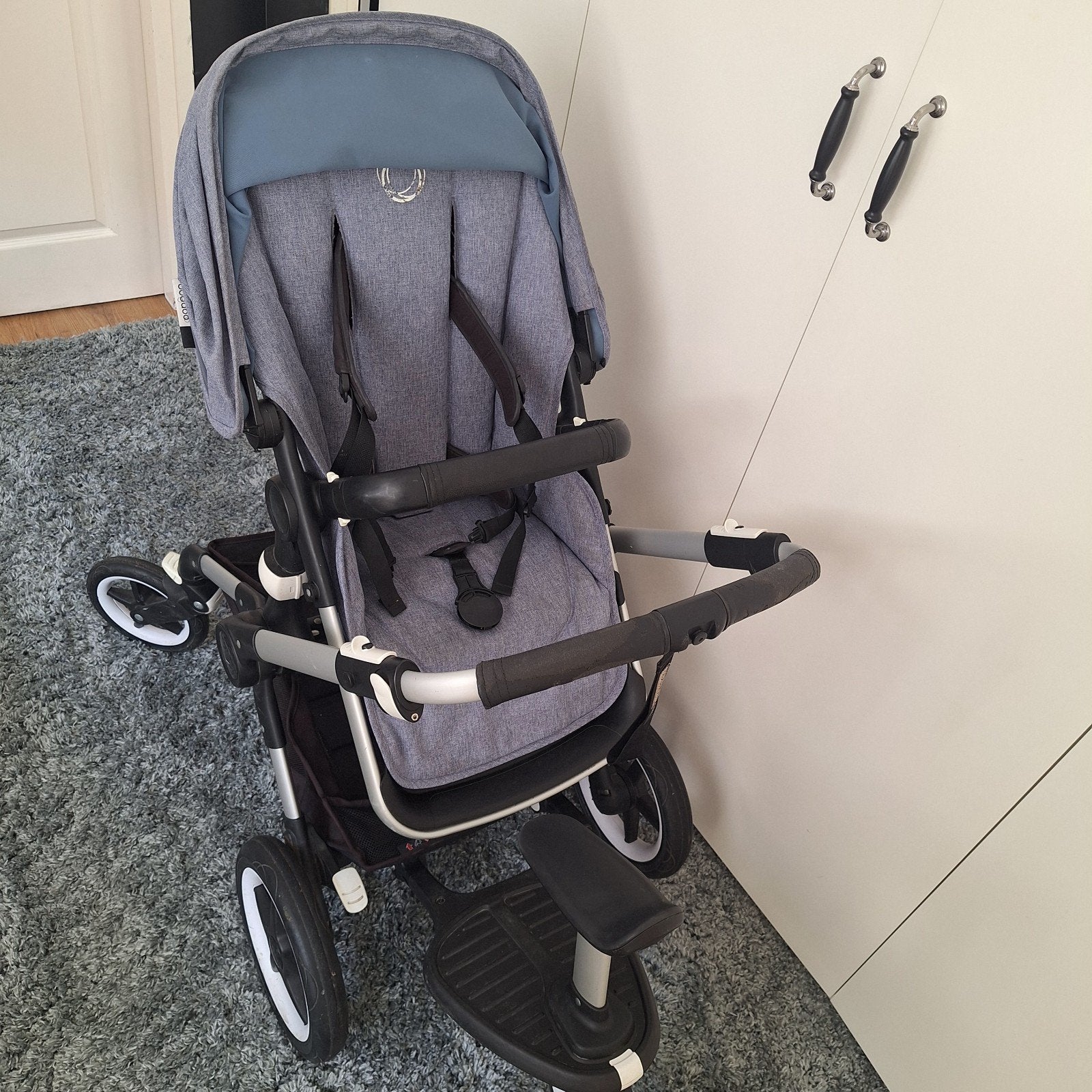 Bugaboo Fox met reiswieg meerijdplankje en Maxi-Cosi, Ophalen, Gebruikt, Bugaboo, Met reiswieg