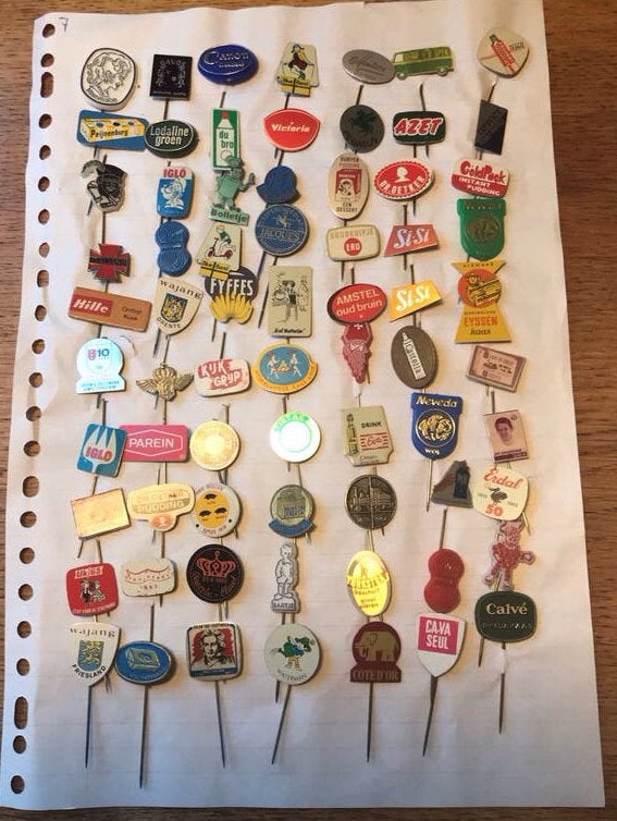 Grote collectie vintage speldjes en pins (7), Verzamelen, Speldjes, Pins en Buttons, Ophalen of Verzenden, Gebruikt, Merk, Speldje of Pin