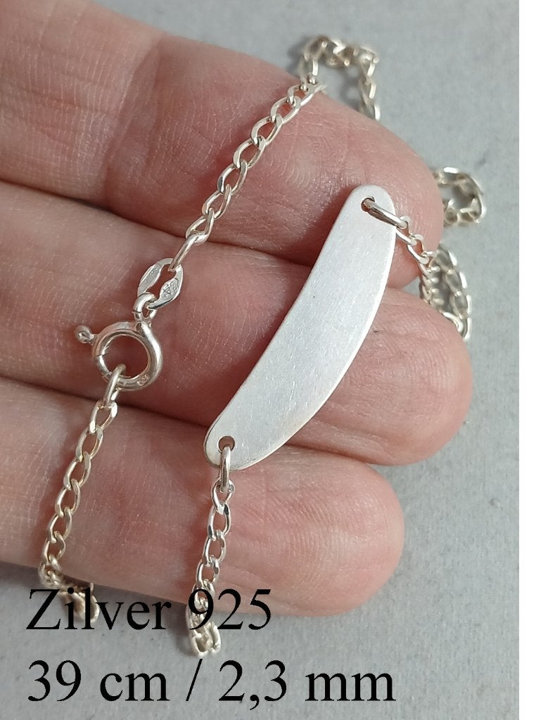 Zilveren ketting Gourmet naamplaat 39 cm 2,3 mm 925 zilver, Zilverjuwelier.nl, Nieuw, Ophalen of Verzenden, Zilverjuwelier.nl
