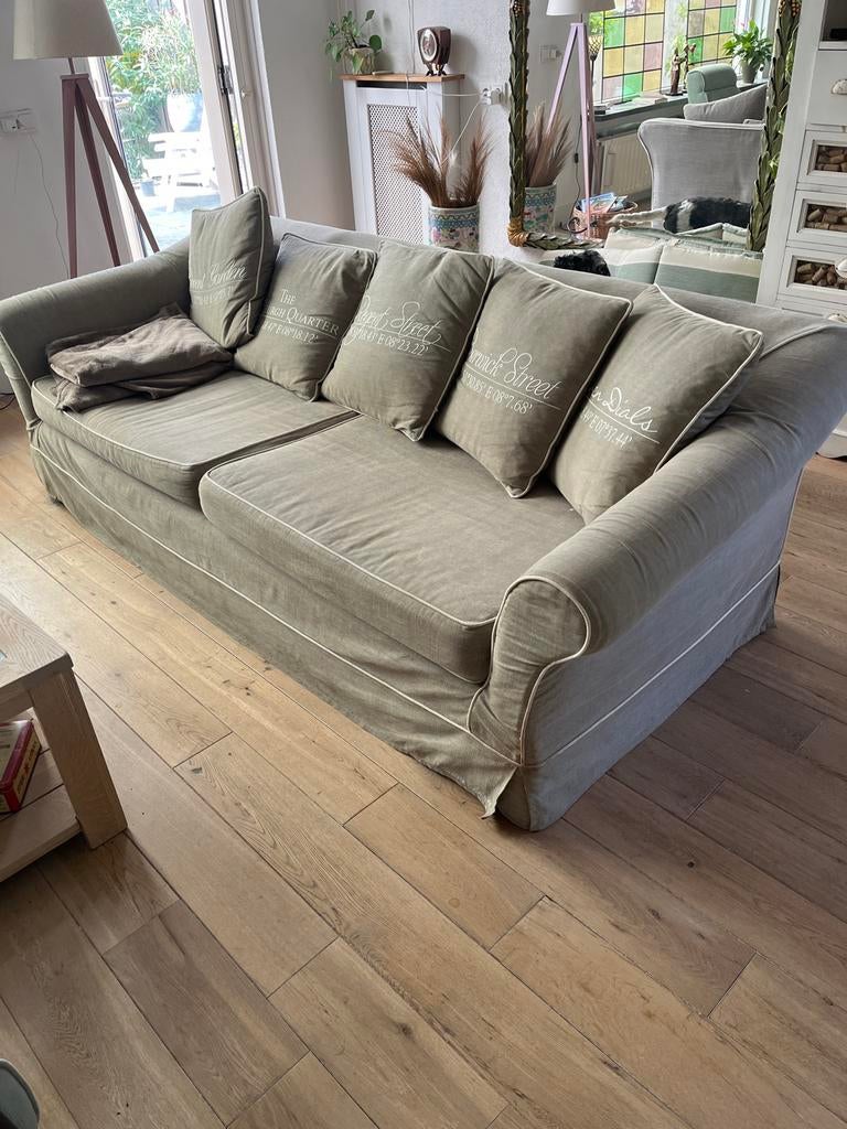 Riviera Maison Comfortabele 3-zits bank met afneembare hoes, Ophalen, Gebruikt, Stof