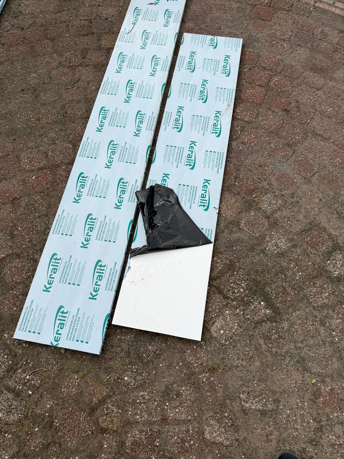 Keralit boeidelen 30 cm wit lichte schade - Dakrandpanelen, Ophalen, Zo goed als nieuw, Overige materialen, Minder dan 20 mm
