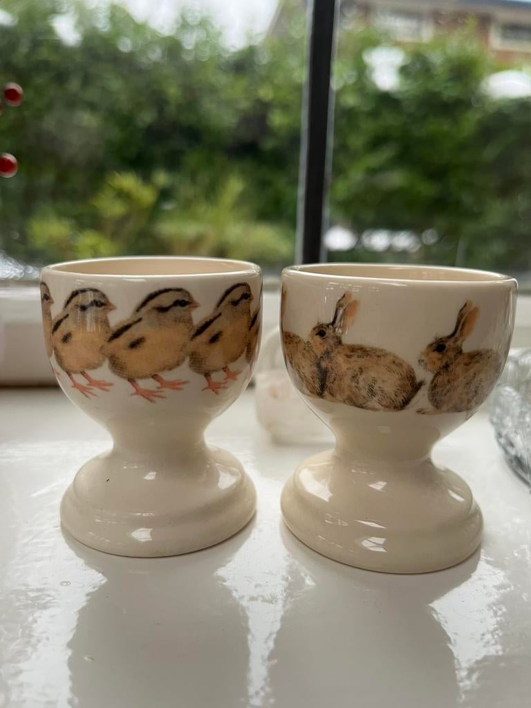 Nieuw! Bunny en Chick egg cup, Emma Bridgewater Baby Animals, Huis en Inrichting, Keuken | Servies, Nieuw, Overige typen, Overige stijlen