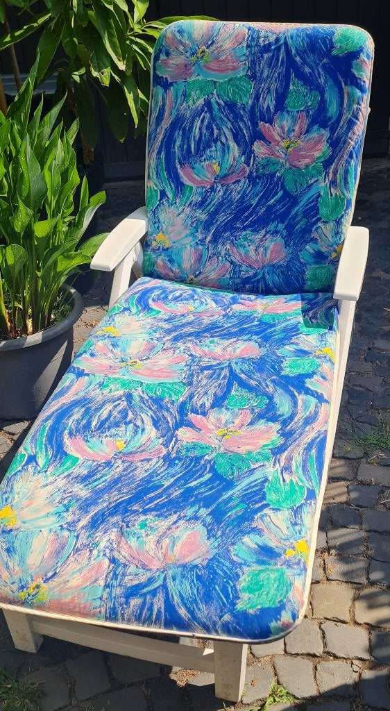 Lounge patio chair, Tuin en Terras, Tuinstoelen, Ophalen, Gebruikt, Kunststof, Verstelbaar