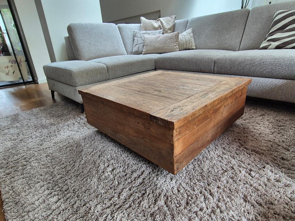 Salontafel teakhout, Huis en Inrichting, Tafels | Salontafels, Ophalen, Gebruikt, 50 tot 100 cm, Teakhout