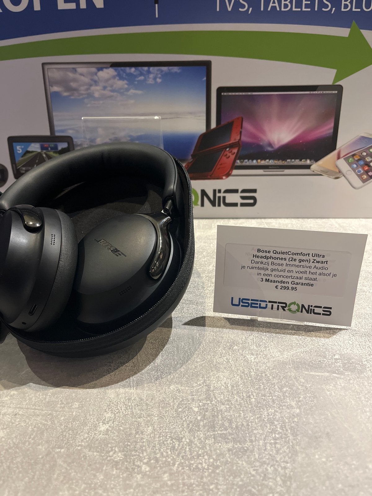 Bose QuietComfort Ultra Hoofdtelefoon (2e gen) Zwart, Ophalen of Verzenden, Zo goed als nieuw, Over oor (circumaural), Draadloos