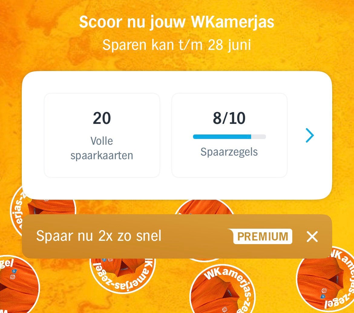 Albert Heijn spaaractie / zegels / WKamerjas - 20 kaarten, Albert Heijn, Ophalen