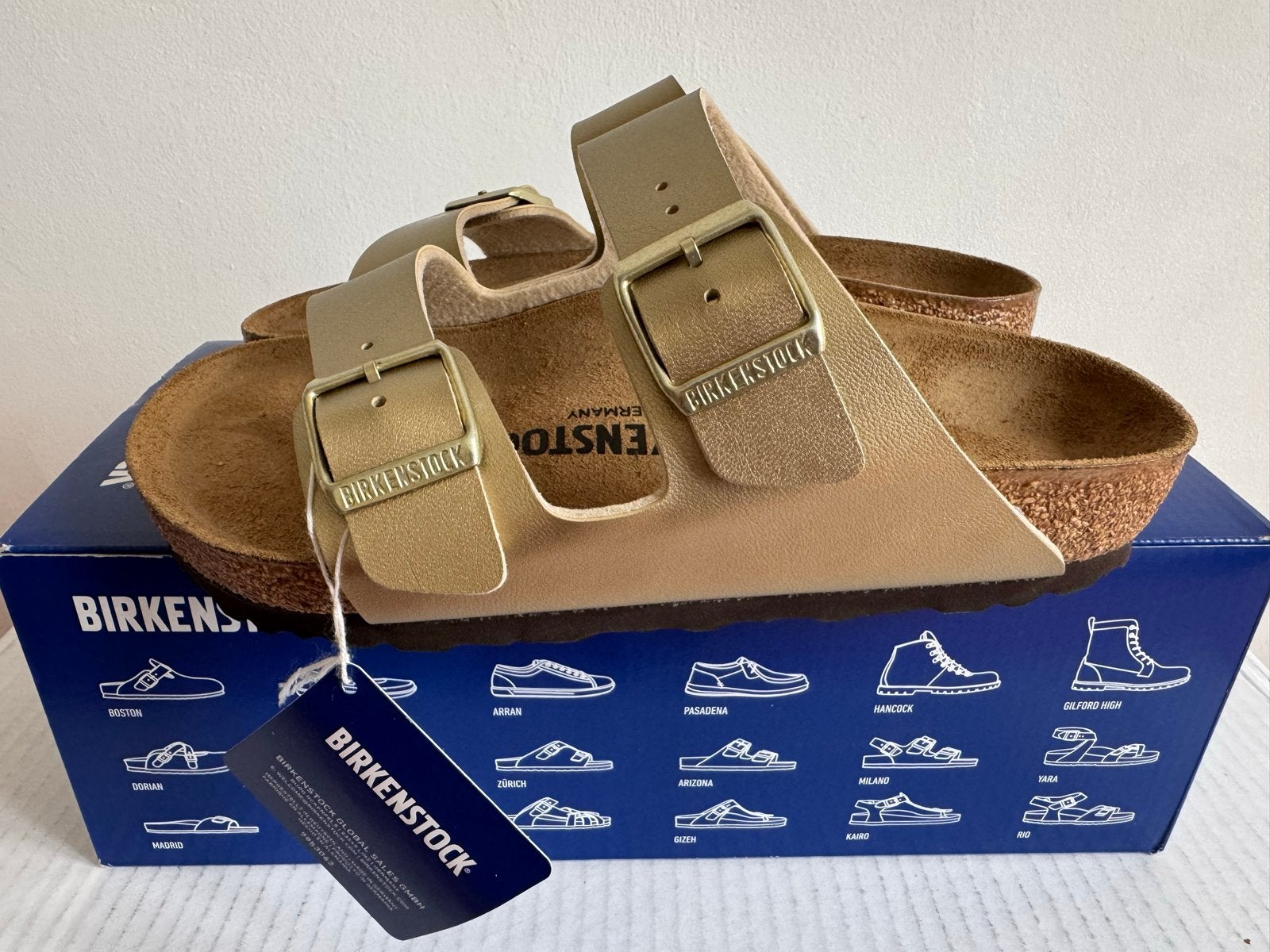 Nieuwe Birkenstock Arizona BS Gold sandalen maat 35, Overige kleuren, Nieuw, Sandalen of Muiltjes, Ophalen of Verzenden