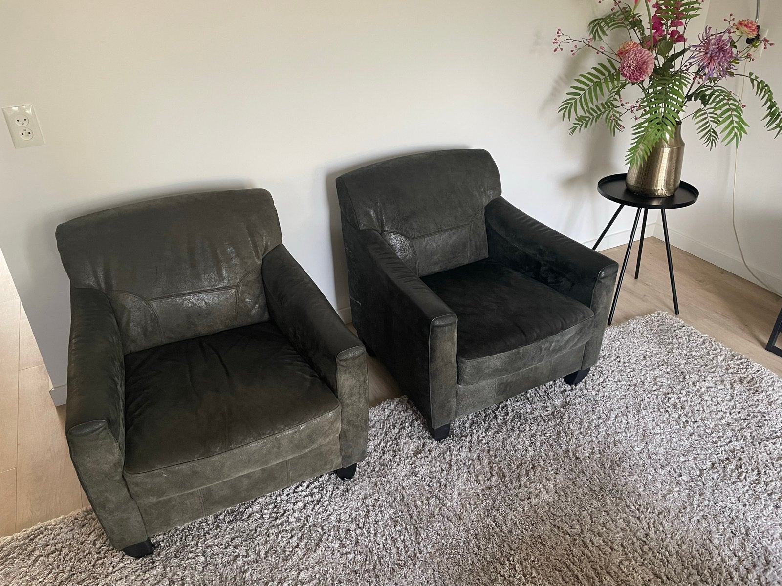 Twee leren fauteuils van Pine Design, Ophalen, Gebruikt, Leer, 75 tot 100 cm