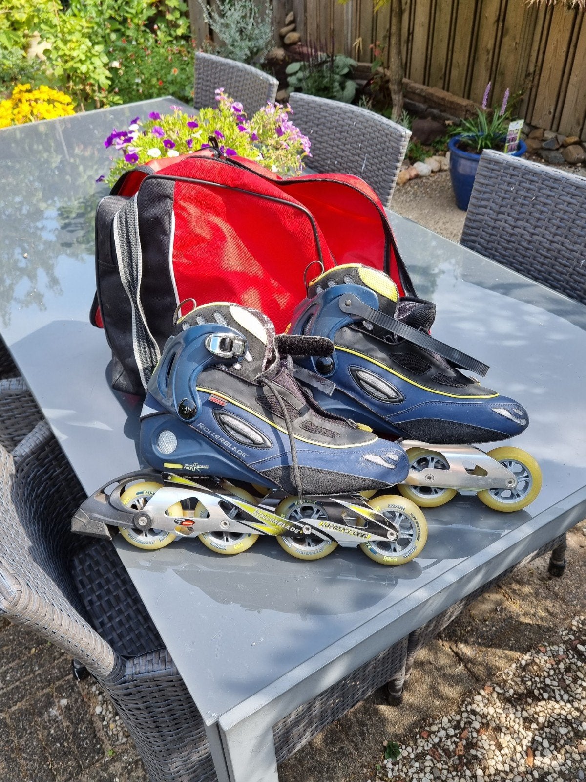 Rollerblade inline skates met tas - Maat 43-44, Ophalen, Gebruikt, Dames